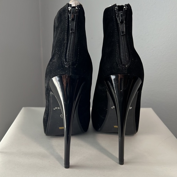 New DOLLHOUSE SPYGLASS Black Open Toe Heels - Picture 5 of 6
